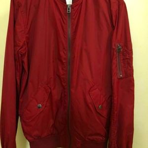 Dark red brown H&M bomber jacket Men XS winter